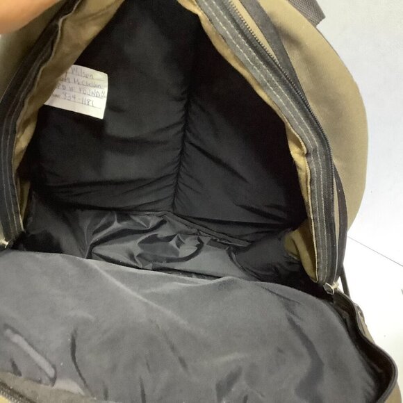 Vintage LL Bean Backpack Canvas Leather Bottom 18" x 13" - Picture 8 of 12